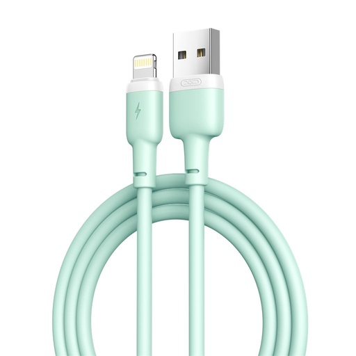 XO NB208 Lightning podatkovni kabel (Zelena) – mekan silikonski obloga
