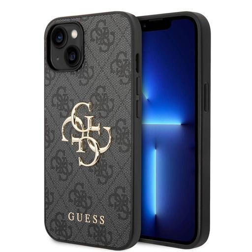 Apple iPhone 14 Plus Guess PU 4G Metal Logo futrola (Siva) - GUHCP14M4GMGGR