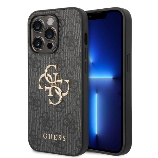 Apple iPhone 14 Pro Max Guess PU 4G Metal Logo futrola (Smeđa) - GUHCP14X4GMGBR