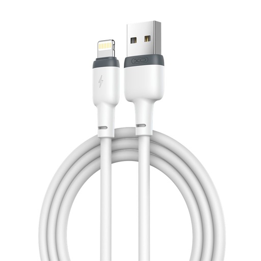 XO NB208 Lightning podatkovni kabel (Bijela) – mekan silikonski obloga