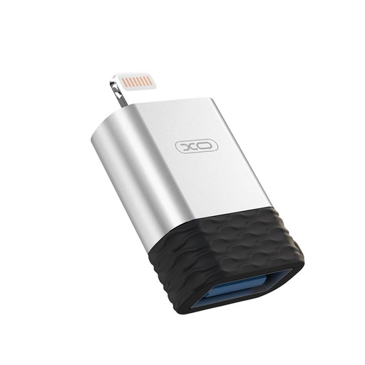 XO NB186 lightning adapter Lightning-USB-A pretvarač, srebrna