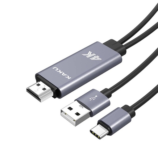 KAKU KSC-557 HDMI adapter pretvarač Iz type-c HDMI-re (4K), siva