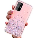 Samsung Galaxy S22 glue glitter hátlap tok (Rózsaszín)