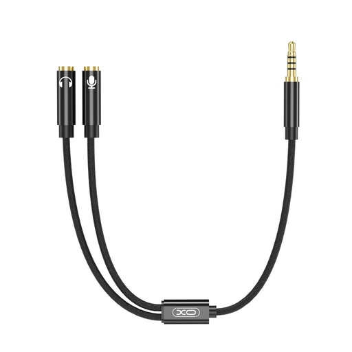 XO NB-R197 2 az 1-ben 3,5 mm-es jack adapter – mikrofon + hangkimenet (Crna)