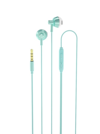 XO EP34 žičani slušalice, s mikrofonom, 3,5mm Jack s priključkom, zelena