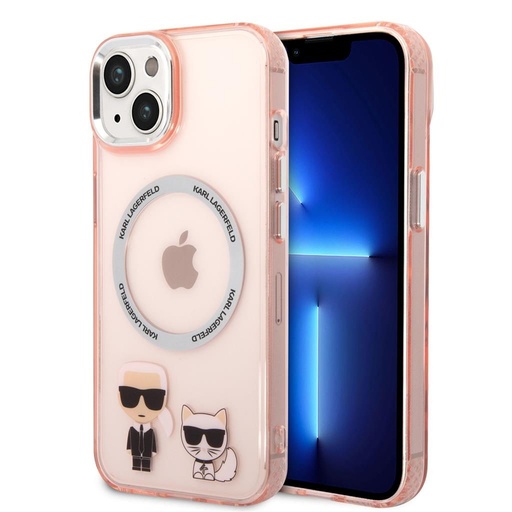 Apple iPhone 14 Plus Karl Lagerfeld MagSafe Karl and Choupette pro iPhone 14 Plus Ružičasta futrola (Ružičasta) – KLHMP14MHKCP