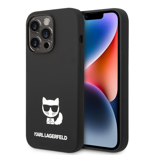 Apple iPhone 14 Pro Max Karl Lagerfeld Liquid Silicone Choupette futrola (Crna) – KLHCP14XSLCTBK