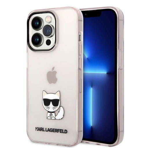 Apple iPhone 14 Pro Max (Ružičasta) Karl Lagerfeld Choupette Logo futrola - KLHCP14XCTTRI