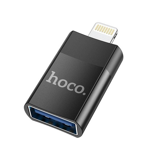 Hoco UA17 pretvarač (USB, lightning) OTG pretvarač Iz lightning USB-A-ra, crna