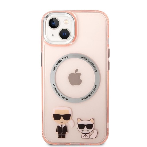 Apple iPhone 14 Karl Lagerfeld MagSafe Compatible Karl and Choupette futrola (Ružičasta) – KLHMP14SHKCP