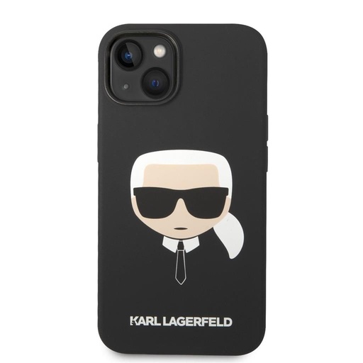 Apple iPhone 14 Karl Lagerfeld MagSafe Compatible Liquid Silicone Karl Head futrola (Crna) – KLHMP14SSLKHBK
