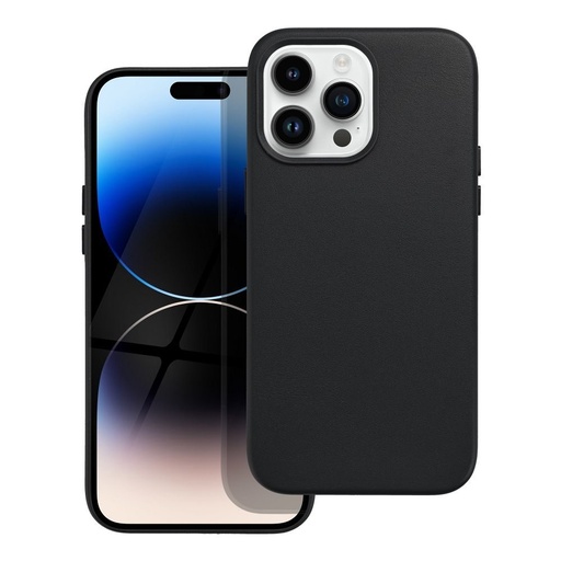 Apple iPhone 14 Pro Max Leather Mag magsafe zaštitna maskica (Crna)