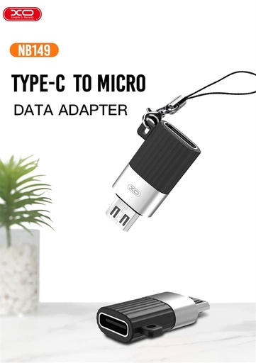 XO NB149-C USB-C–micro USB pretvarač adapter (Crna)
