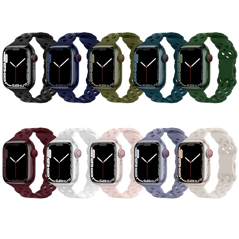 Apple Watch 38 / 40 / 41 mm Hoco WA09 rhombus flexibilis szíj fekete