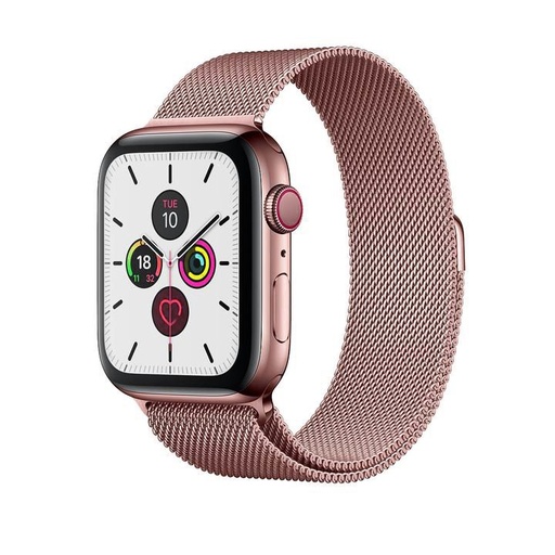 Apple Watch 38 / 40 / 41 mm Hoco WA03 simple beauty milanski remen ružičasto zlatna