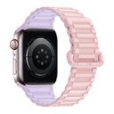 Apple Watch 42 / 44 / 45 / 49 mm Hoco WA06 flexibilis mágneses szilikon szíj lila