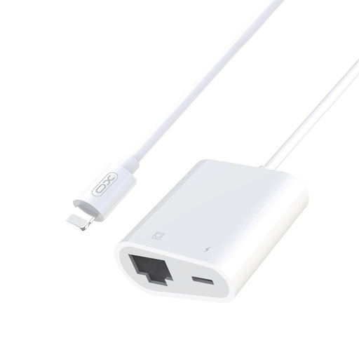 XO GB009 mrežni adapter (Bijela) – Lightning–Ethernet priključak