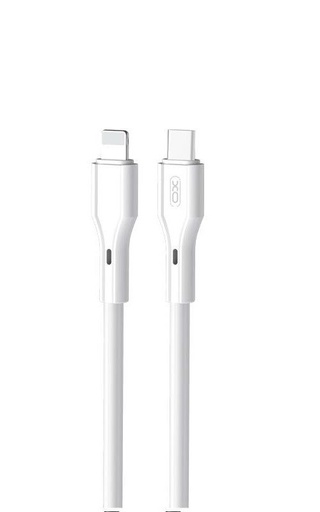 XO NBQ231A Rock Series USB-C–Lightning podatkovni kabel (Bijela) – 27W