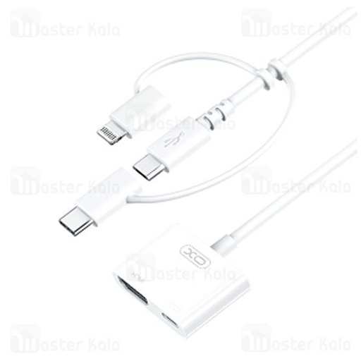 XO HUB009 3 az 1-ben HDMI adapter (Bijela) – Type-C / Micro / Lightning ulaz