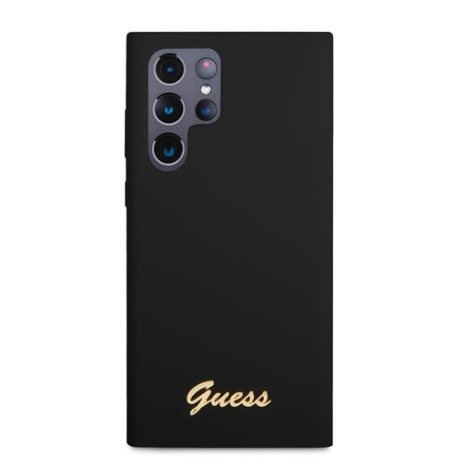 Samsung Galaxy S23 Ultra Guess Liquid Silicone Metal Logo futrola (Crna) - GUHCS23LSLSMK