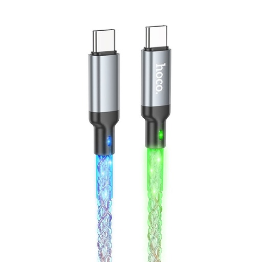 Hoco U112 podaci/punjač kabel Type-C-Type-C, do 60W snaga s podrškom siva