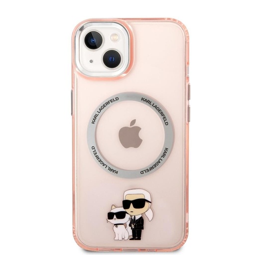 Apple iPhone 14 Plus Karl Lagerfeld MagSafe Compatible IML Karl and Choupette NFT futrola (Ružičasta) – KLHMP14MHNKCIP