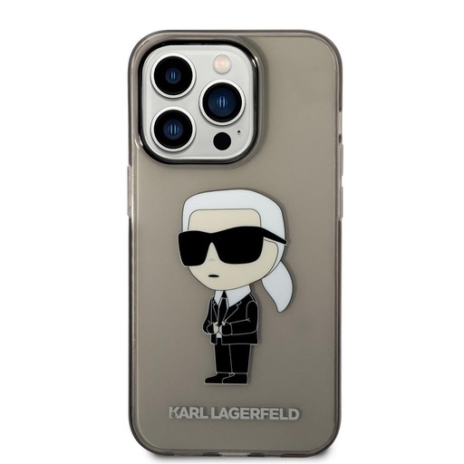 Apple iPhone 14 Pro Karl Lagerfeld IML Ikoničan NFT futrola (Crna) – KLHCP14LHNIKTCK