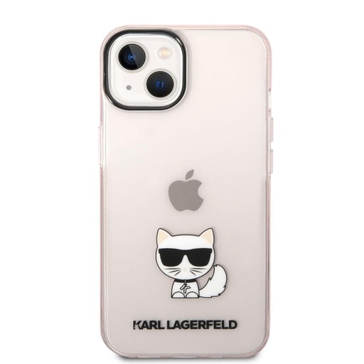 Apple iPhone 14 (Ružičasta) Karl Lagerfeld Choupette Logo futrola - KLHCP14SCTTRI