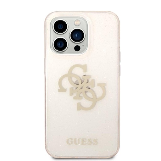 Apple iPhone 14 Pro Max Guess TPU Big 4G Full Glitter futrola (Zlatna) – GUHCP14XPCUGL4GGO