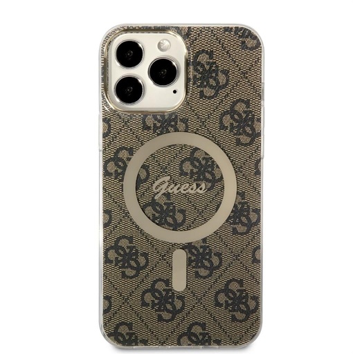 Apple iPhone 13 Pro Max Guess 4G IML MagSafe futrola (Smeđa) - GUHMP13XH4STW