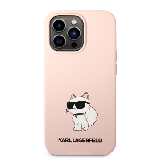 Apple iPhone 13 Pro Max Karl Lagerfeld Liquid Silicone Choupette NFT futrola (Ružičasta) – KLHCP13XSNCHBCP