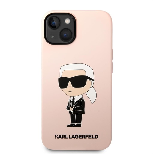 Apple iPhone 14 Plus Karl Lagerfeld Liquid Silicone Ikoničan NFT futrola (Ružičasta) – KLHCP14MSNIKBCP