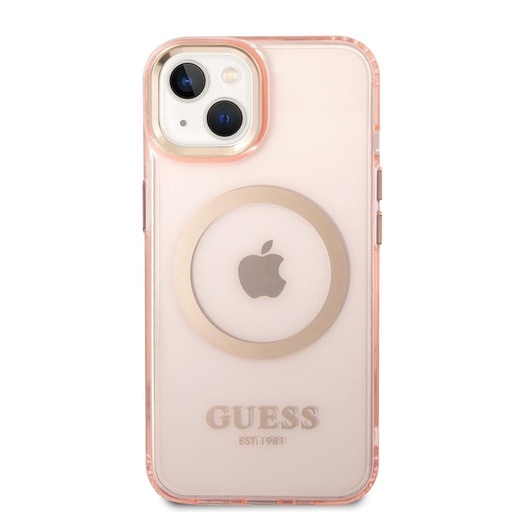 Apple iPhone 14 Plus Guess Translucent MagSafe kompatibilan futrola (Ružičasta) – GUHMP14MHTCMP