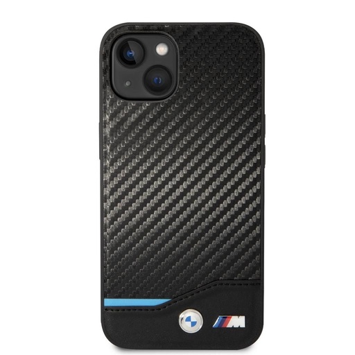 Apple iPhone 14 Plus BMW M PU Carbon futrola – Plava Line (Crna) - BMHCP14M22NBCK