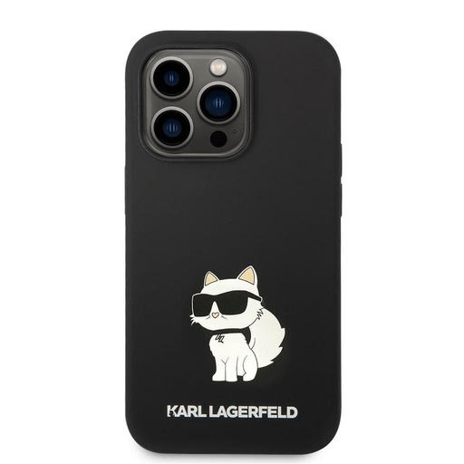 Apple iPhone 14 Pro Crna Karl Lagerfeld Liquid Silicone Choupette NFT futrola (Crna) – KLHCP14LSNCHBCK