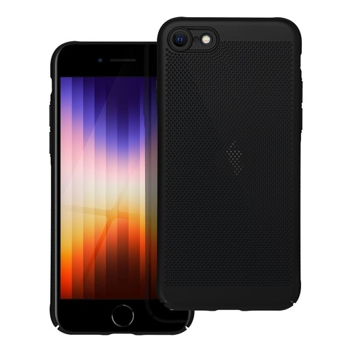 Apple iPhone 7 / iPhone 8 / iPhone 8 / iPhone SE 2020 / iPhone SE 2022 Breezy perforiran plastika zaštitna maskica (Crna)