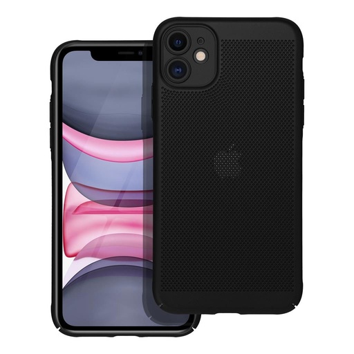 Apple iPhone 11 Breezy perforiran plastika zaštitna maskica (Crna)