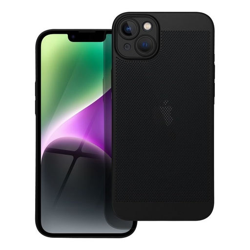 Apple iPhone 14 Plus Breezy perforiran plastika zaštitna maskica (Crna)