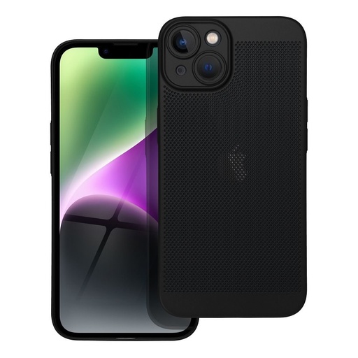 Apple iPhone 14 Breezy perforiran plastika zaštitna maskica (Crna)