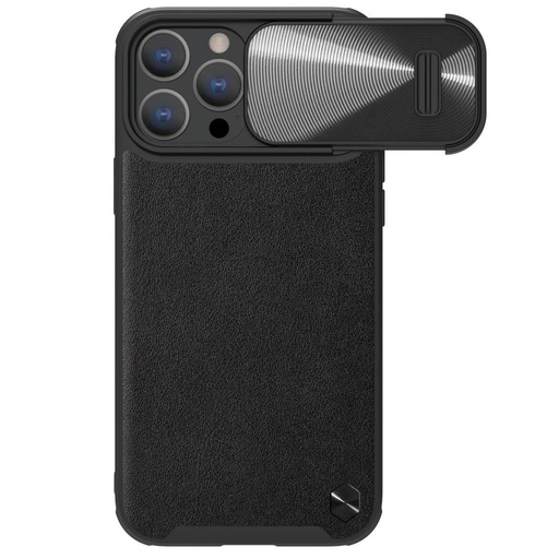 Apple iPhone 14 Pro Nillkin CamShield Leather S MagSafe zaštitna maskica (Crna)
