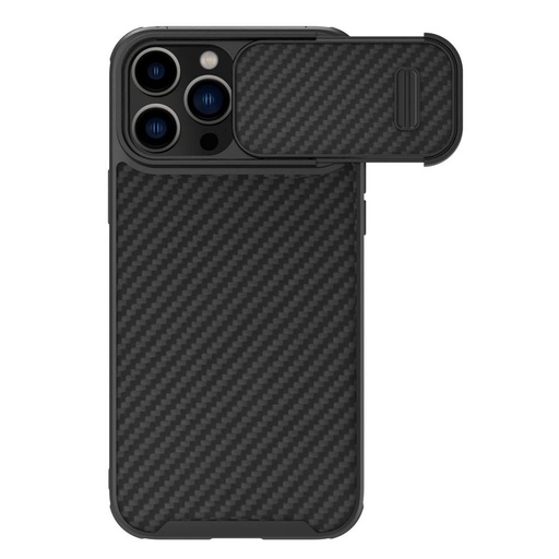 Apple iPhone 14 Pro Max Nillkin Synthetic S magsafe karbon s uzorkom tvrd zaštitna maskica (Crna)