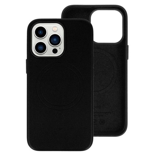 Apple iPhone 14 Pro magsafe leather zaštitna maskica (Crna)