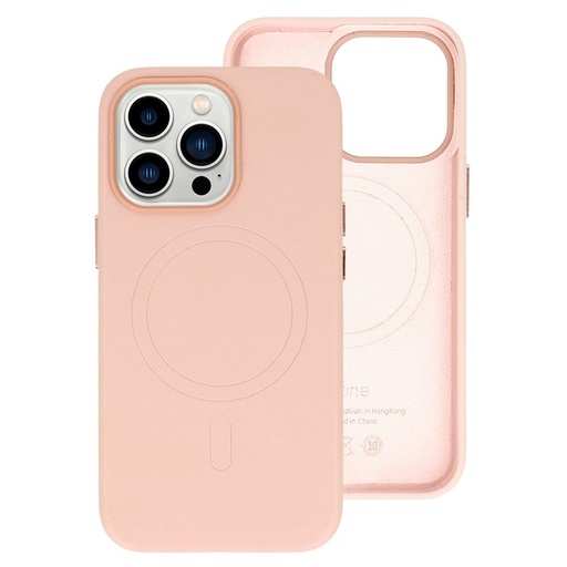 Apple iPhone 14 Pro Max magsafe leather zaštitna maskica (Svijetao Ružičasta)