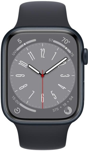 Apple Watch Series 8 GPS 45MM potpuno crna aluminijska futrola potpuno crna sportski remen (MNP13CM/A)