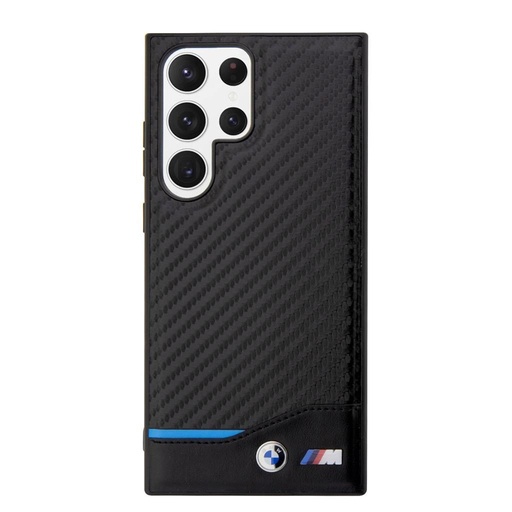 Samsung Galaxy S23 Ultra BMW M PU Carbon futrola – Plava Line (Crna) - BMHCS23L22NBCK