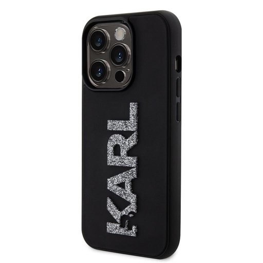 Apple iPhone 15 Pro Karl Lagerfeld 3D Glitter Karl futrola (Crna) – KLHCP15L3DMBKCK