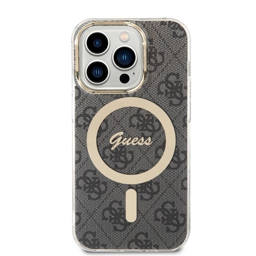 Apple iPhone 15 Pro Guess IML 4G MagSafe futrola (Crna) - GUHMP15LH4STK