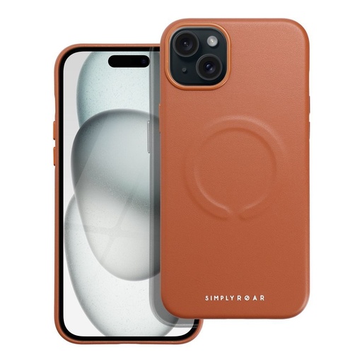 Apple iPhone 15 Plus Roar Leather magsafe zaštitna maskica (Smeđa)