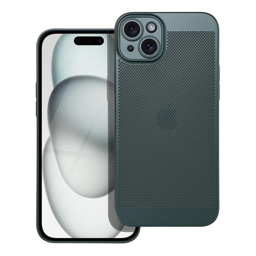 Apple iPhone 15 Plus Breezy perforiran plastika zaštitna maskica (Zelena)