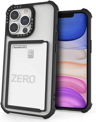 Apple iPhone 14 Pro Max MOLAN CANO HN7 izdržljiv zaštitna maskica s držačem za kartice (Crna)